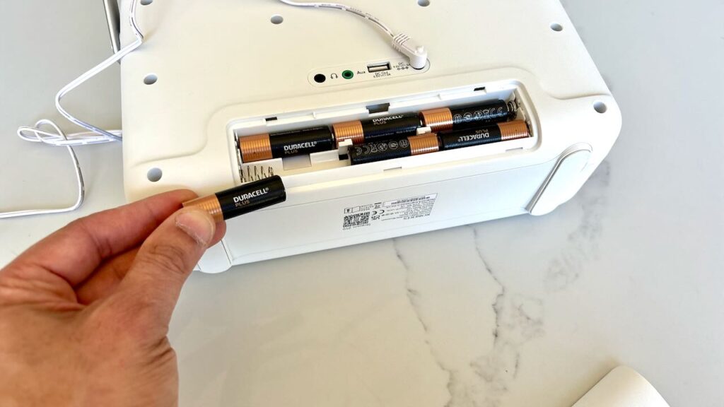 Roberts Stream 219 takes six AA batteries